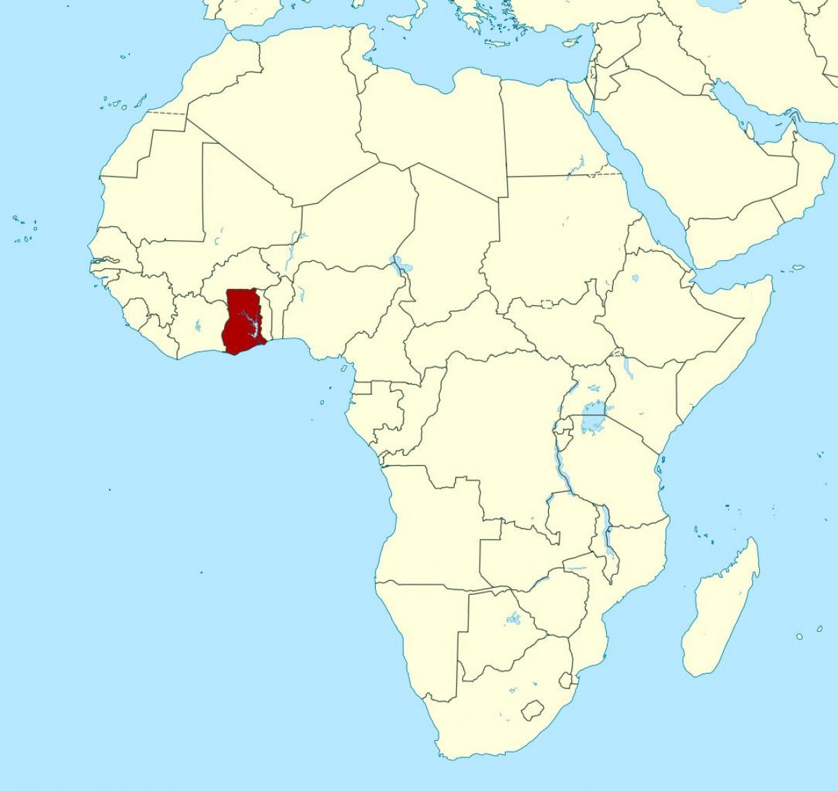 kaart van afrika wat ghana