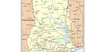 Administratiewe kaart van ghana