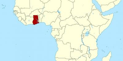 Kaart van afrika wat ghana