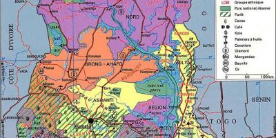 Ghana pad kaart aanwysings
